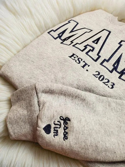 Custom Letter Embroidered Sweatshirt