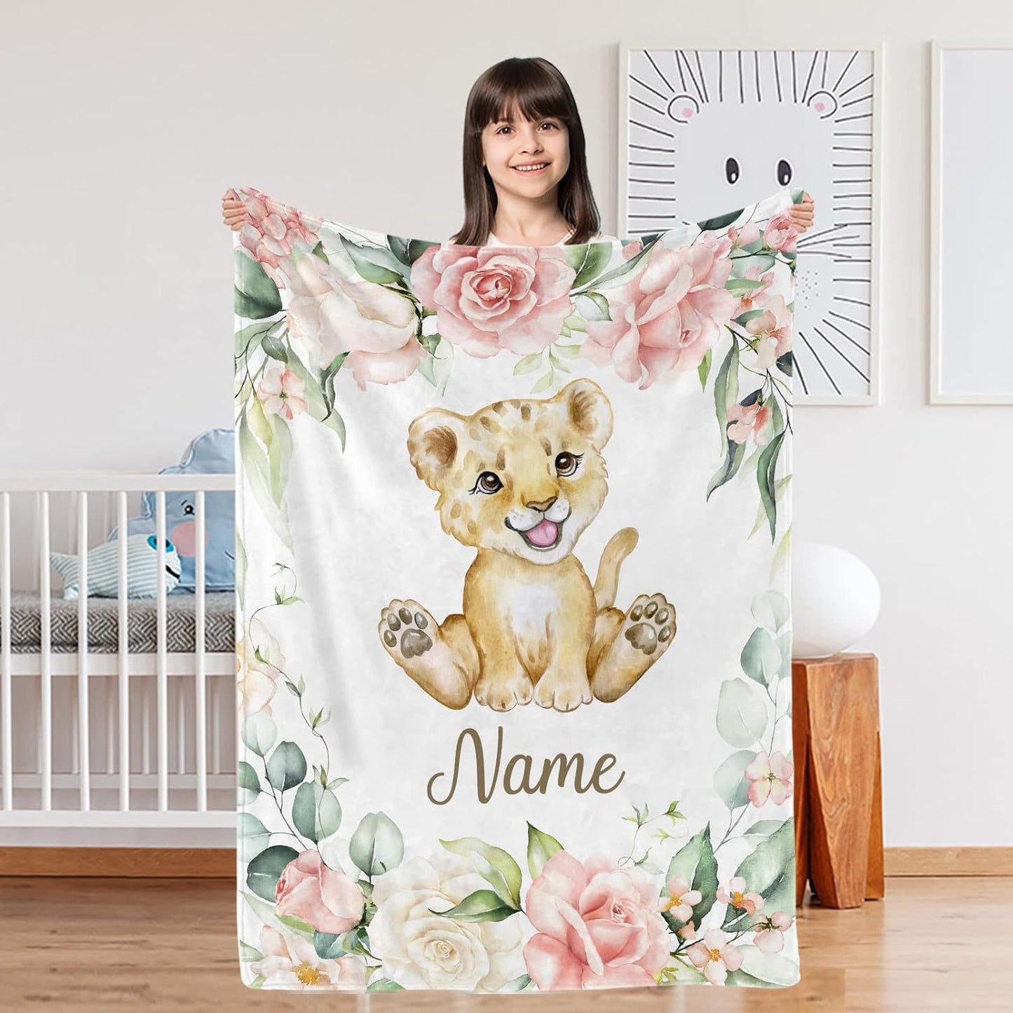 Custom Name Cartoon Flannel Blanket