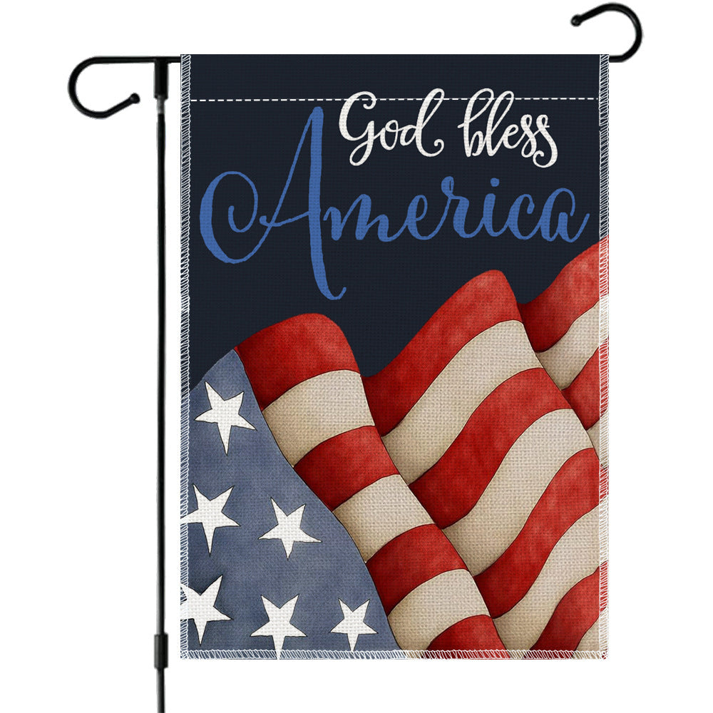 Custom Patriotic Garden Flag Double Sided