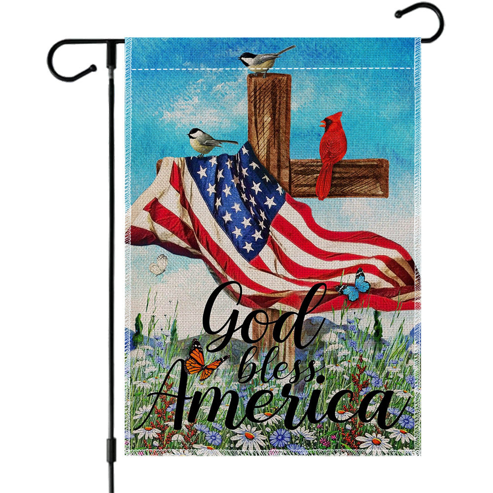 Custom Patriotic Garden Flag Double Sided