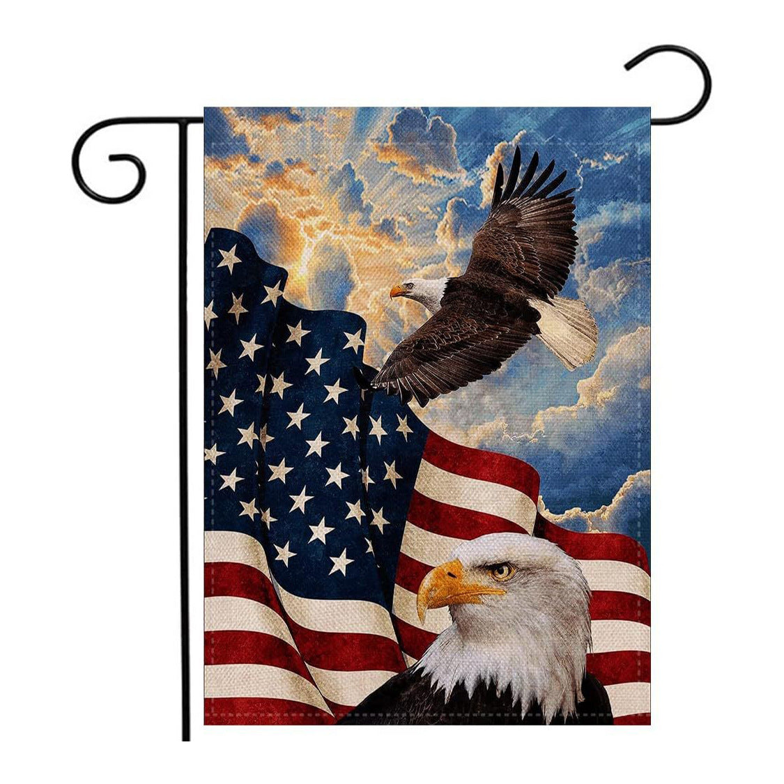 Custom Patriotic Garden Flag Double Sided
