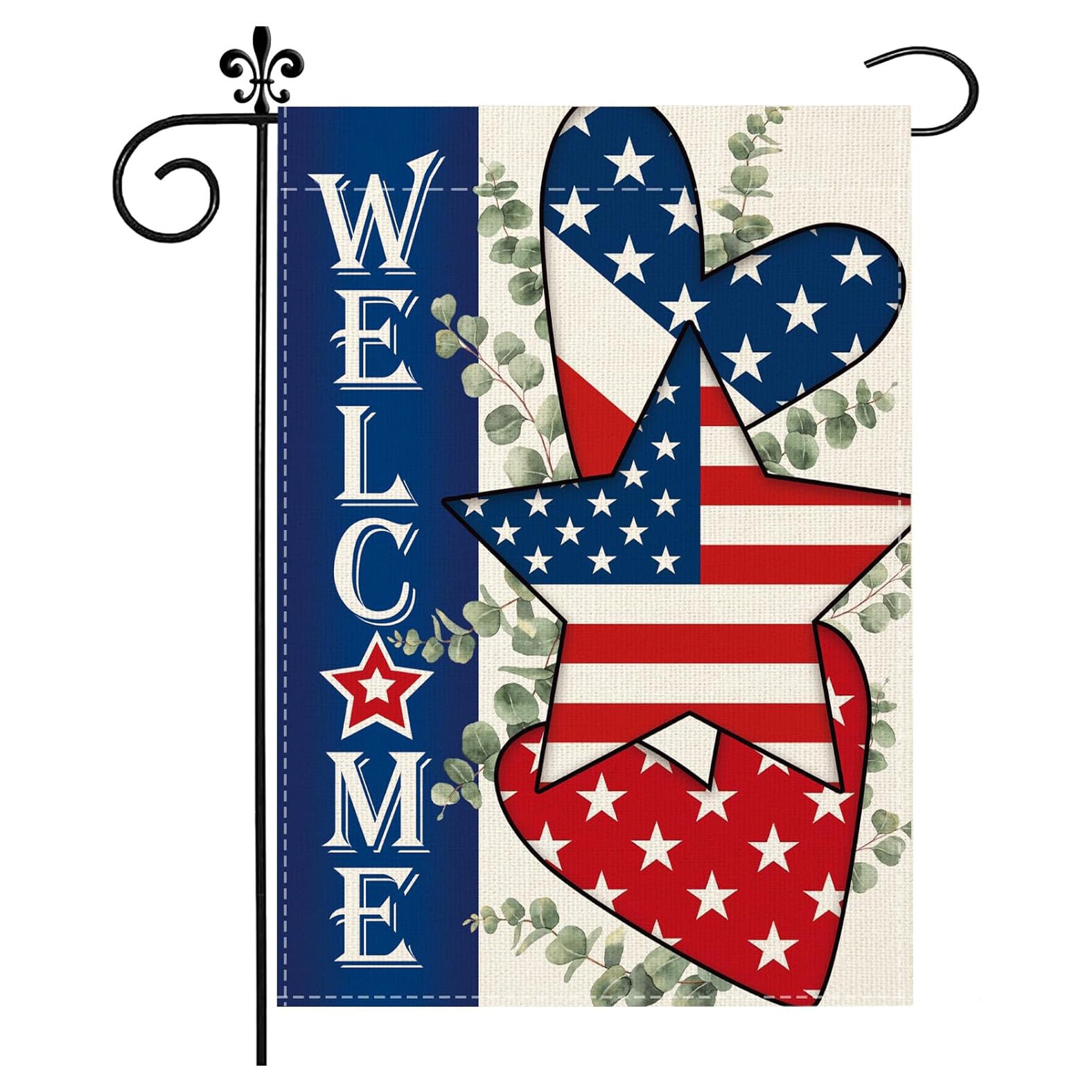 Custom Patriotic Garden Flag Double Sided