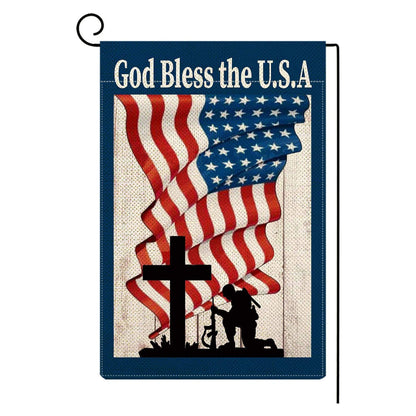 Custom Patriotic Garden Flag Double Sided