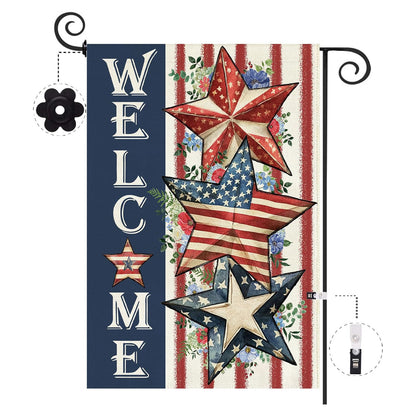 Custom Patriotic Garden Flag Double Sided