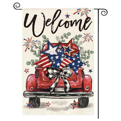 Custom Patriotic Garden Flag Double Sided