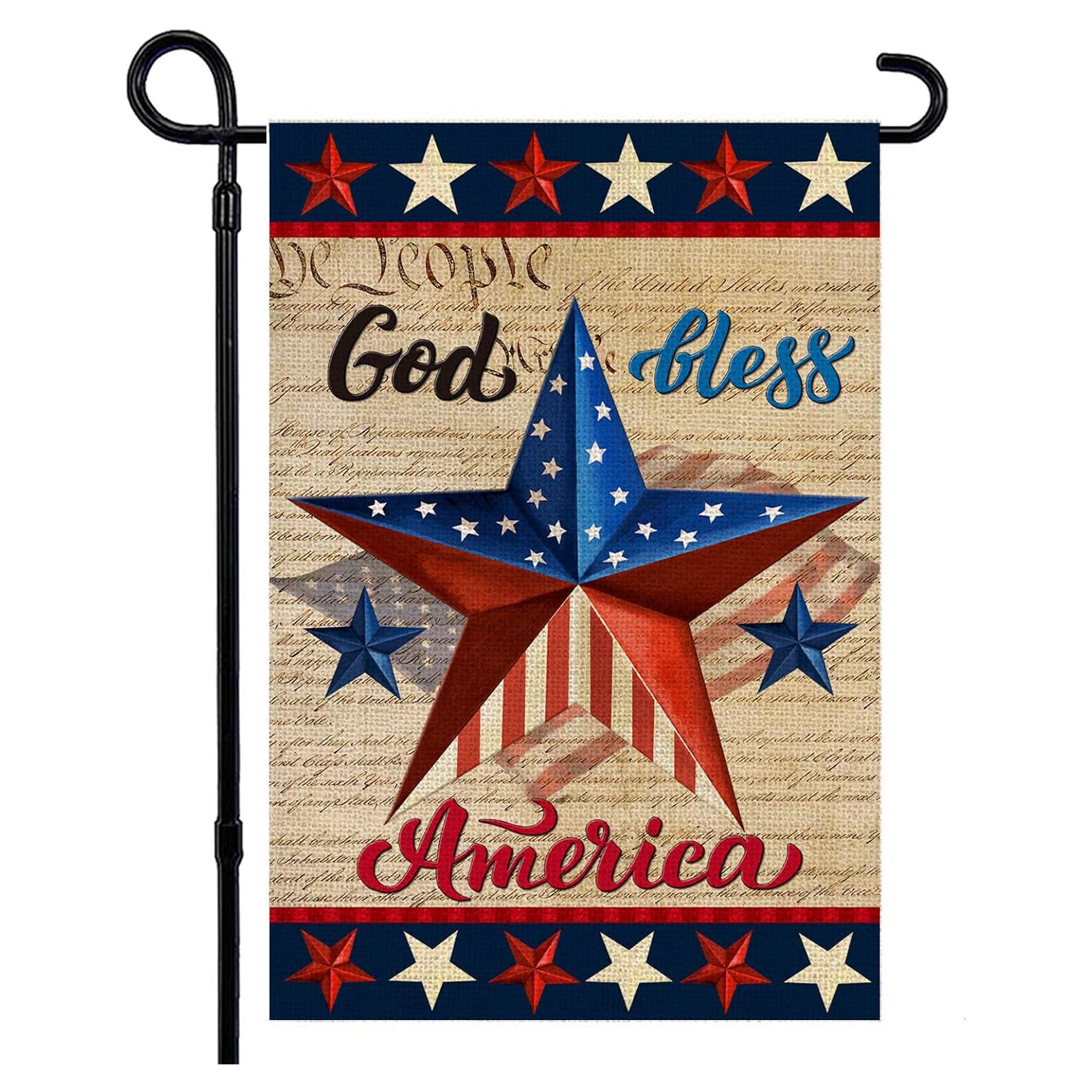 Custom Patriotic Garden Flag Double Sided
