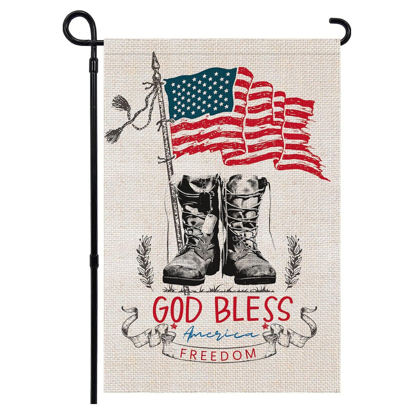 Custom Patriotic Garden Flag Double Sided