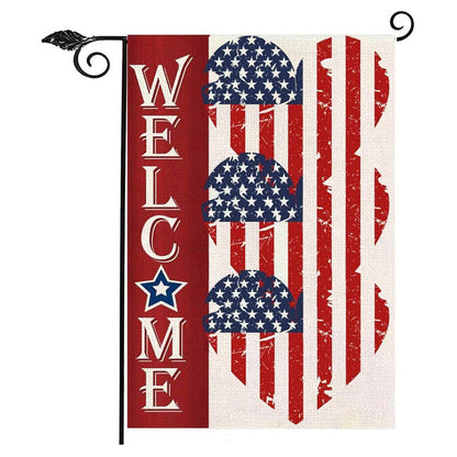 Custom Patriotic Garden Flag Double Sided