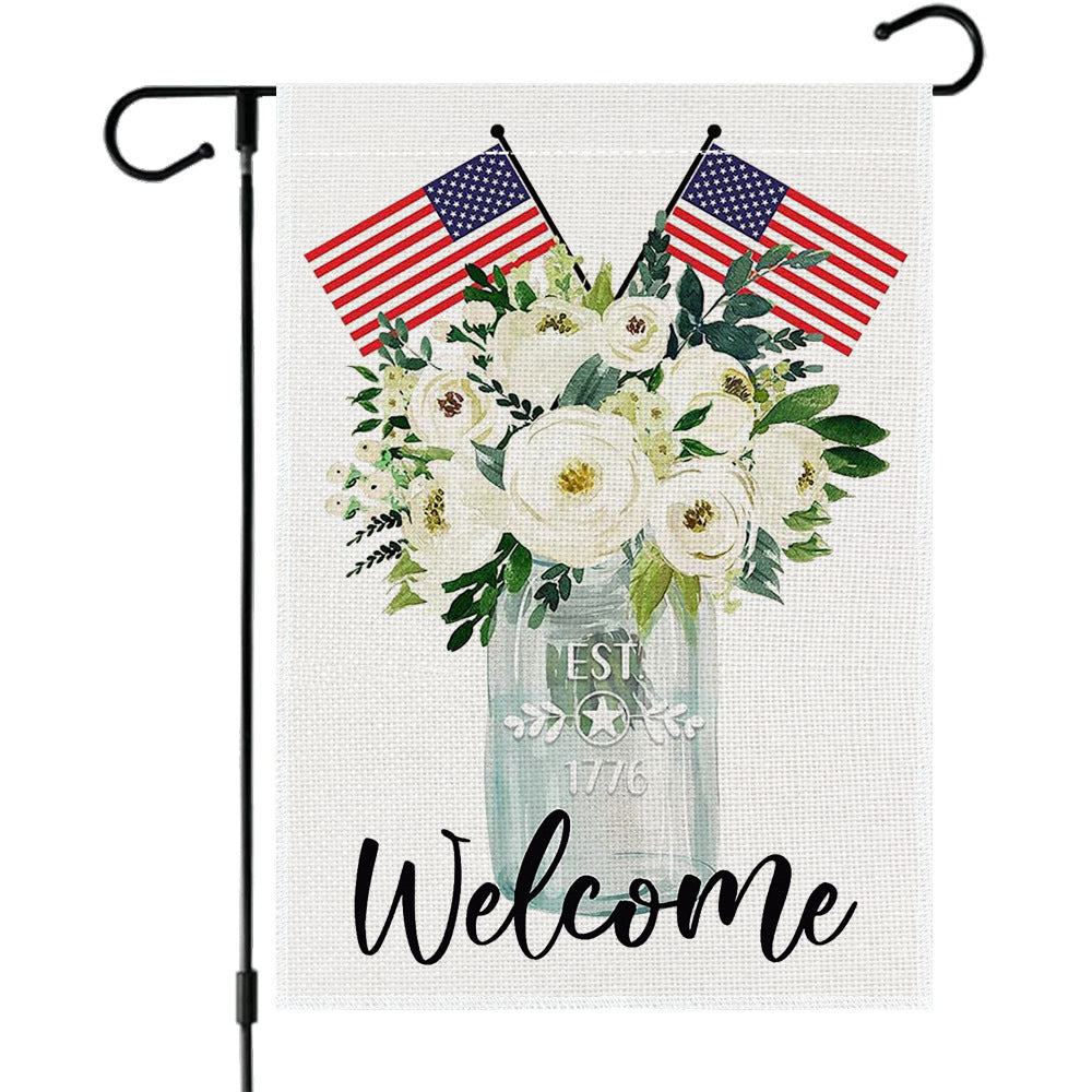 Custom Patriotic Garden Flag Double Sided