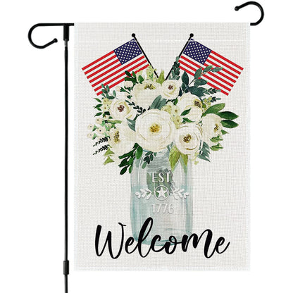Custom Patriotic Garden Flag Double Sided