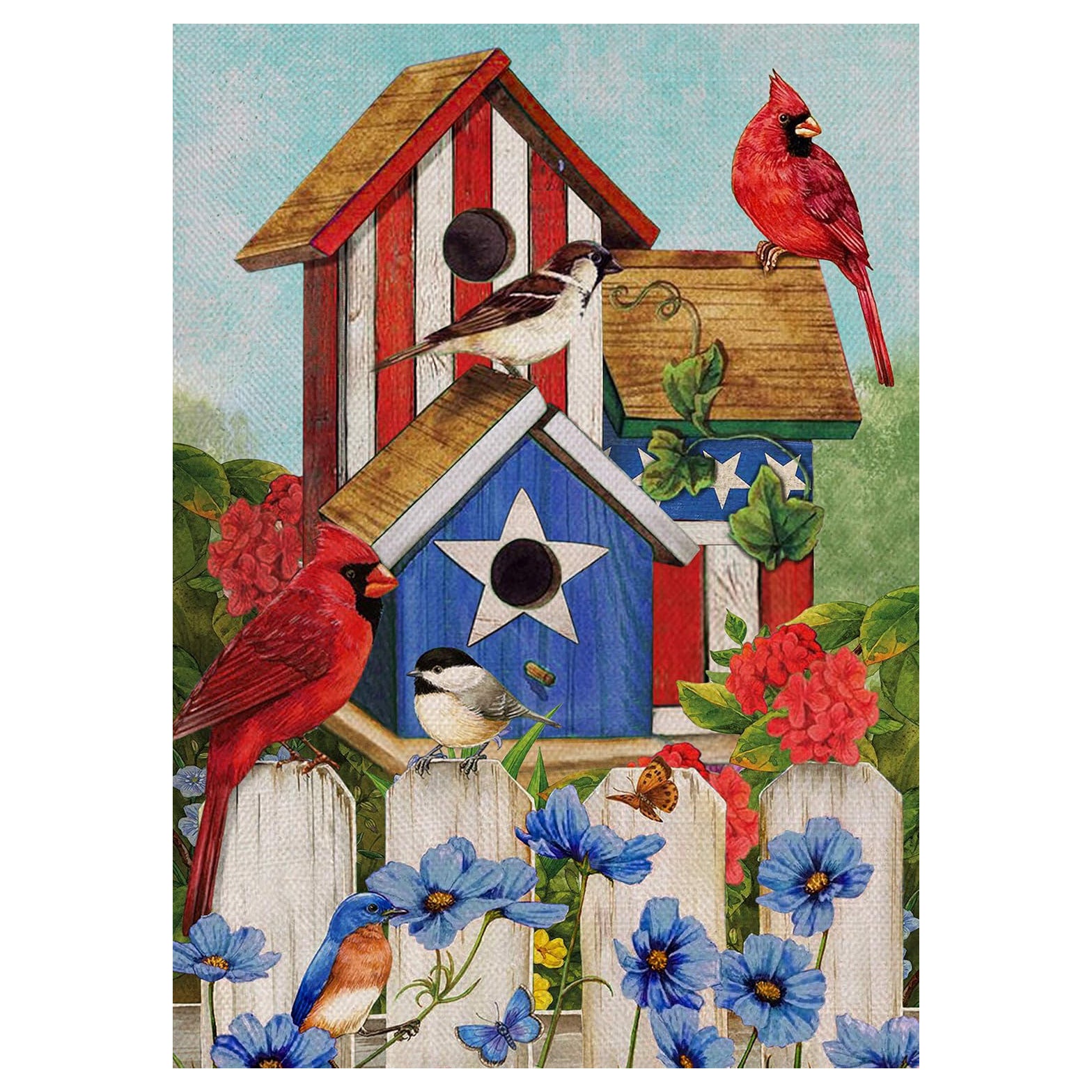 Custom Patriotic Garden Flag Double Sided