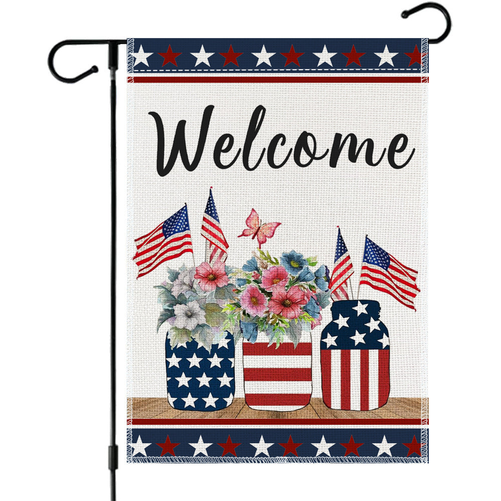 Custom Patriotic Garden Flag Double Sided