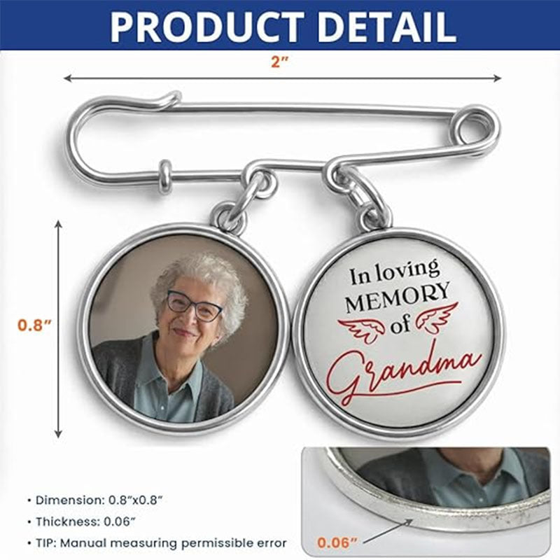 Custom Photo Brooch Keepsake