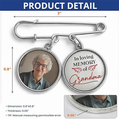 Custom Photo Brooch Keepsake
