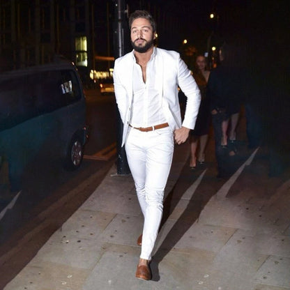 Custom Two-Piece Slim Fit Business Suit