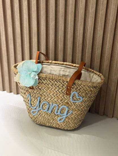 Custom Woven Straw Shoulder Bag