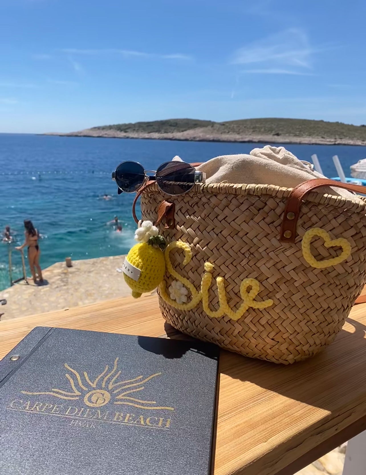 Custom Woven Straw Shoulder Bag