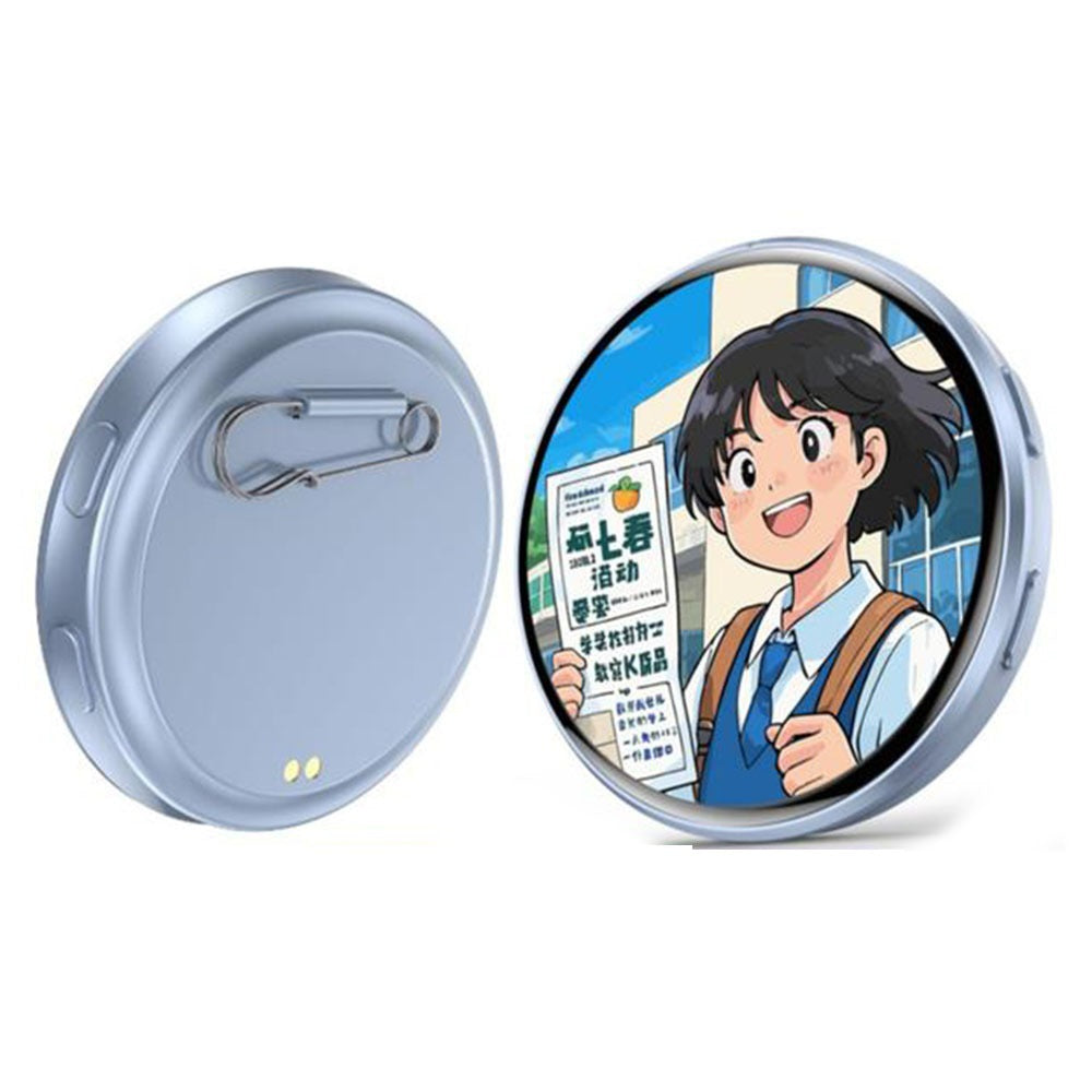 Customizable Animated LED Brooch Pin