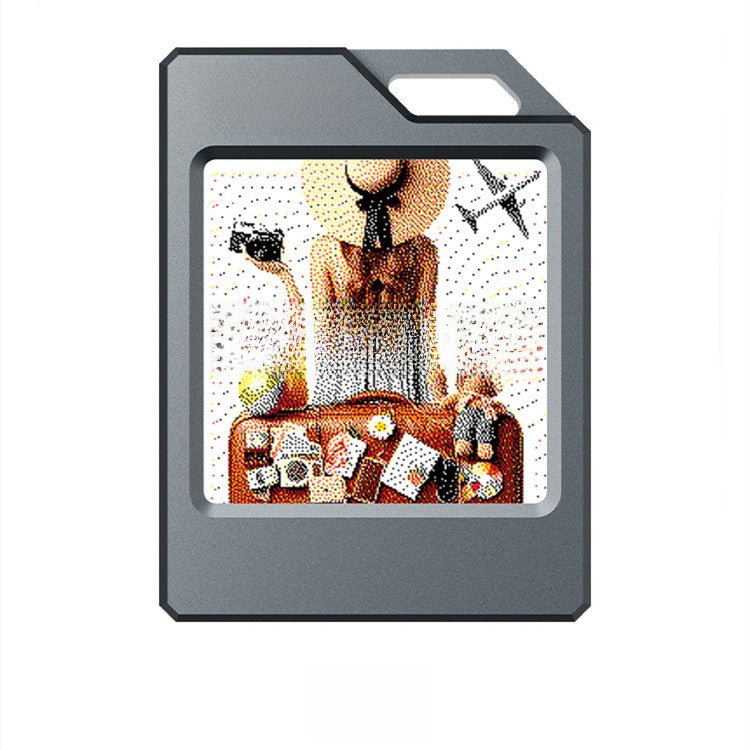 Customizable E-Ink Photo Keychain with Tracking