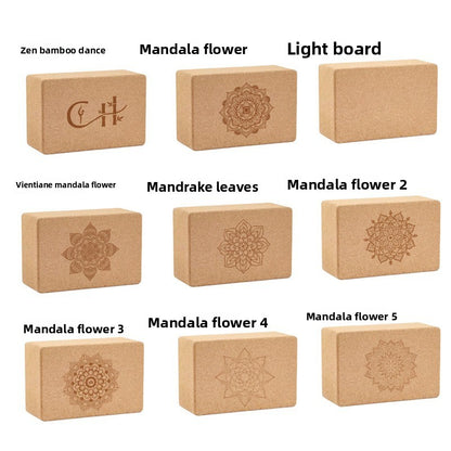 Customizable Natural Cork Yoga Block High-Density Non-Shedding