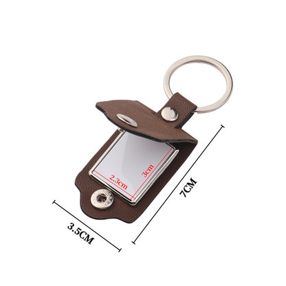 Customizable PU Leather Keychain with Metal Hook