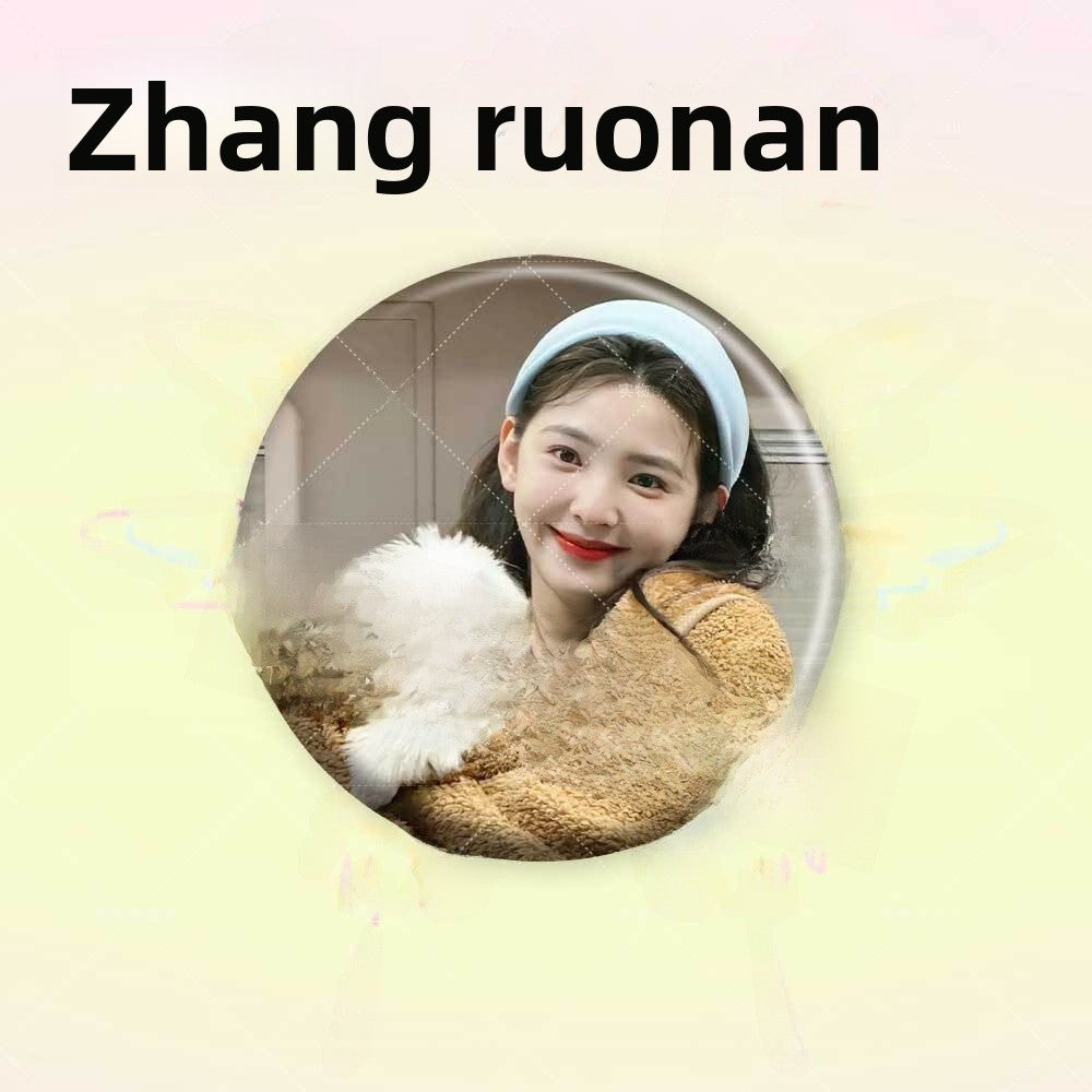 Customizable Round Brooch Pin Badge