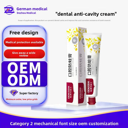 Customized Oral Anti-Cavity Paste Class Ii Medical Device for Adults and Kidsren to Prevent Dental Caries and Anti-Cavity Toothpaste Oem Oem
