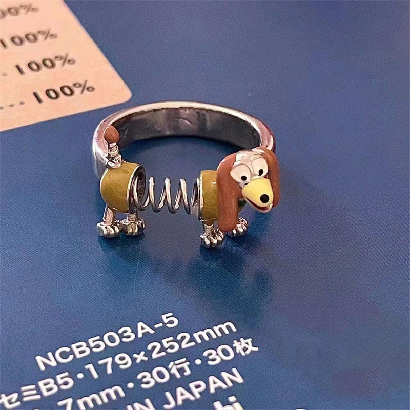 Cute and funny spring dog animal ring