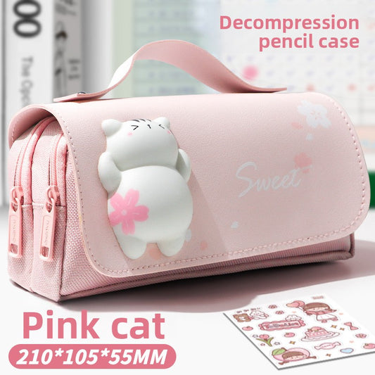Cute Animal Canvas Pencil Case for Kids