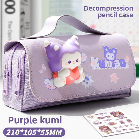 Cute Animal Canvas Pencil Case for Kids