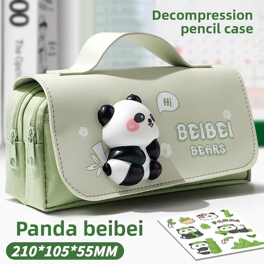 Cute Animal Canvas Pencil Case for Kids
