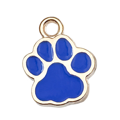 Cute Animal Paw Print Alloy Enamel Charms