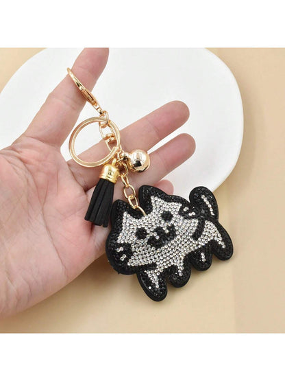 Cute Animal Rhinestone Keychain