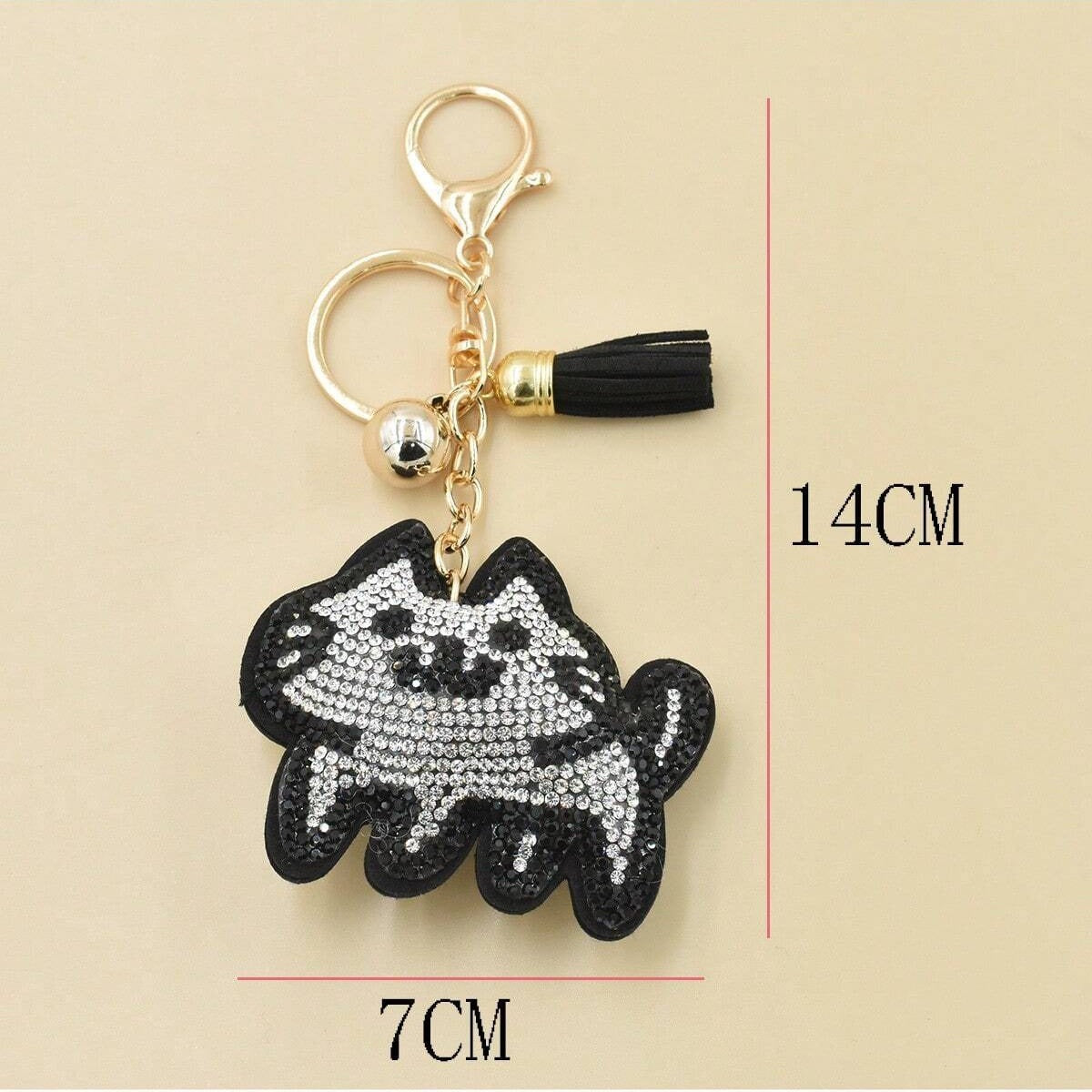 Cute Animal Rhinestone Keychain