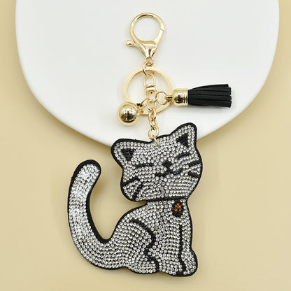 Cute Animal Rhinestone Keychain