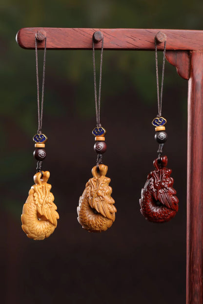 Cute Animal Wooden Phone Charm