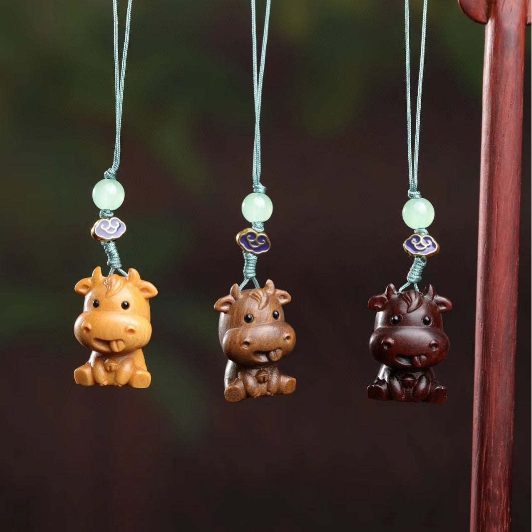 Cute Animal Wooden Phone Charm