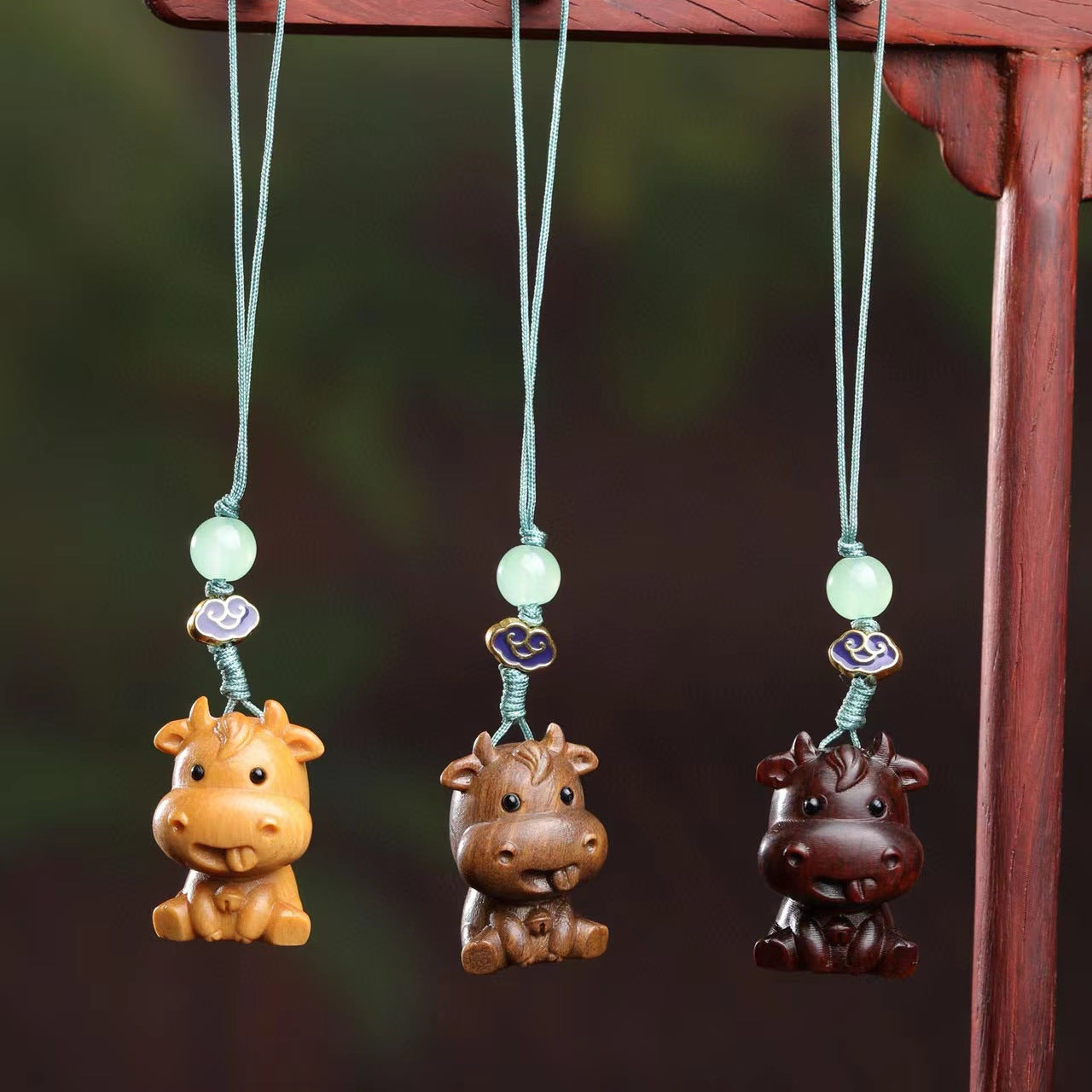 Cute Animal Wooden Phone Charm