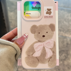 Bean paste pink bow bear