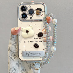 Coffee bean bear bracelet