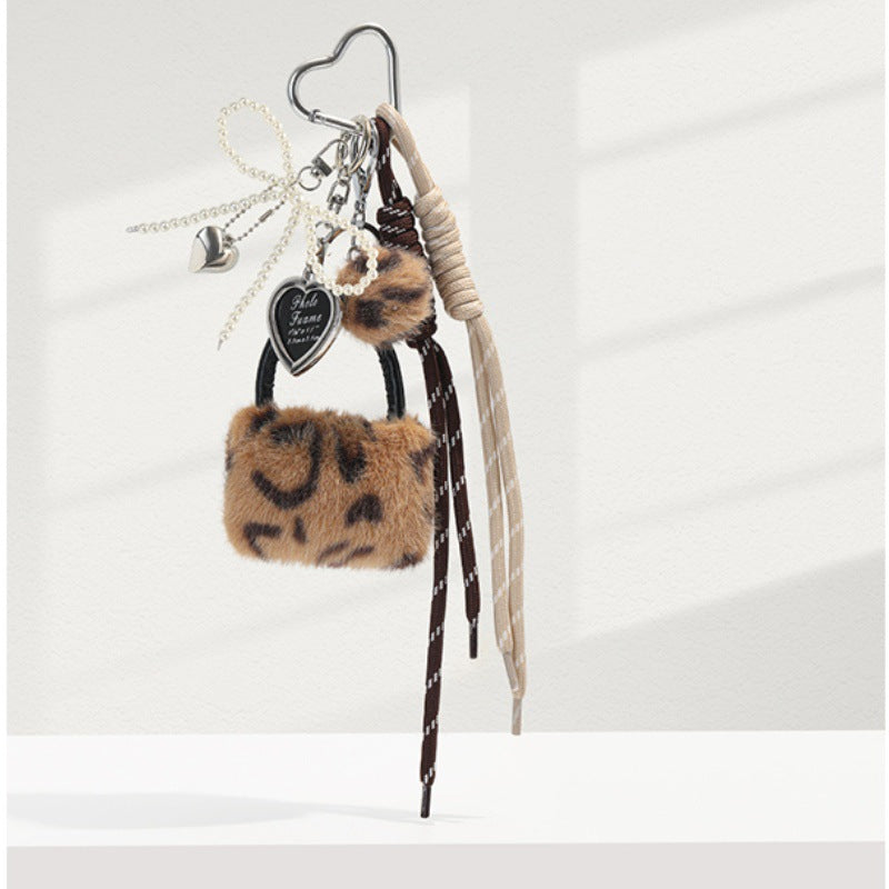 Cute Bear Pearl Bow Keychain Charm