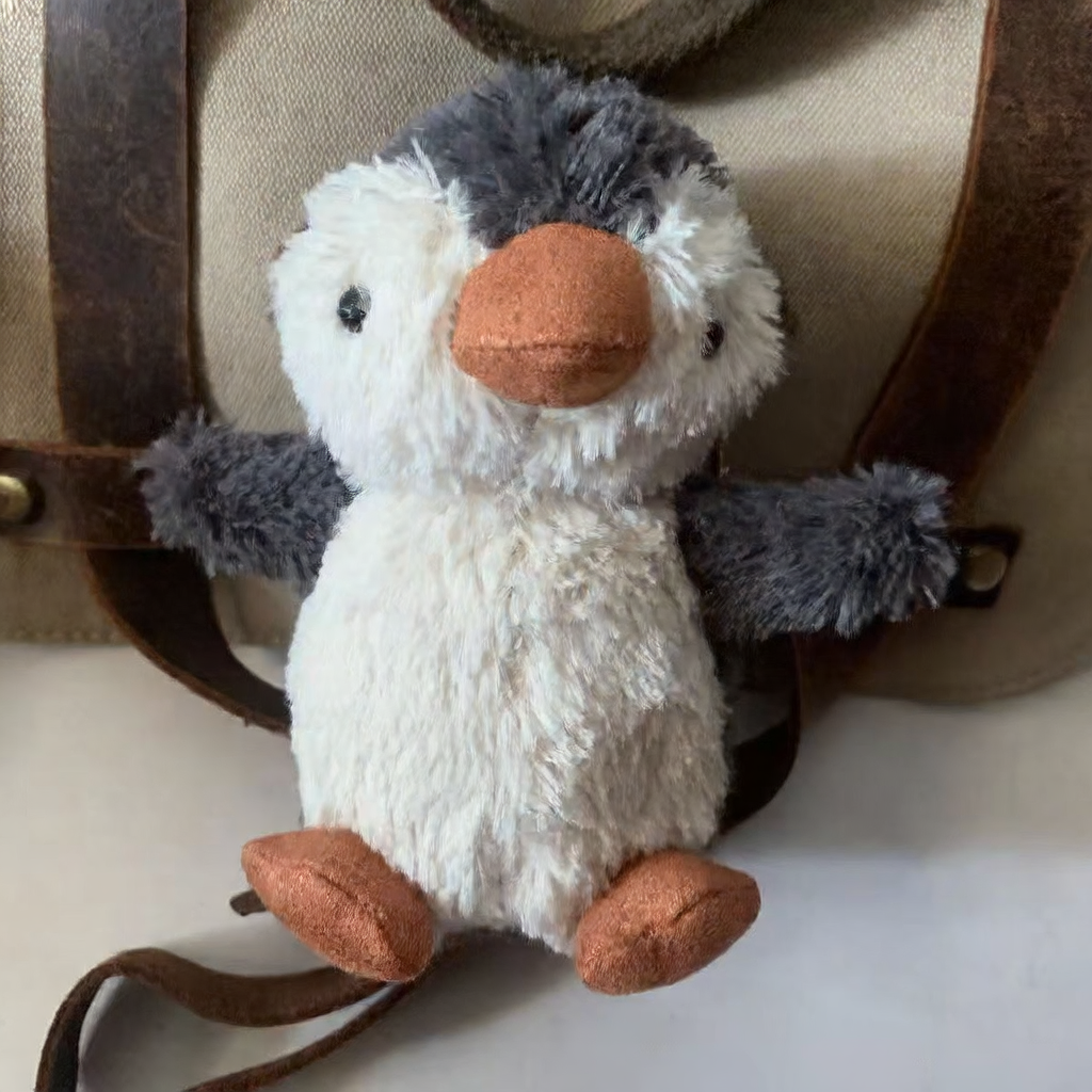 Cute Blush Peanut Penguin Keychain Plush Doll Couple Gift