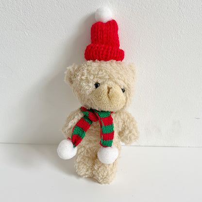 Cute blush scarf plush bear
