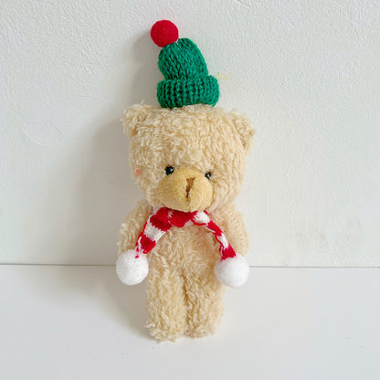 Cute blush scarf plush bear