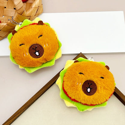 Cute Burger Squeaky Plush Pendant