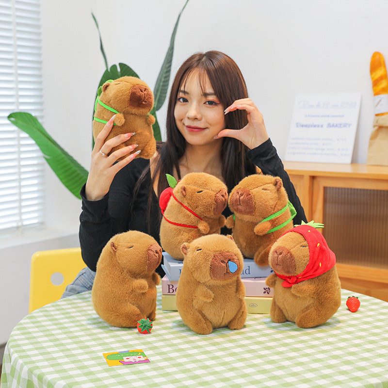 Cute Capybara Plush Toy 20cm Soft Animal Doll