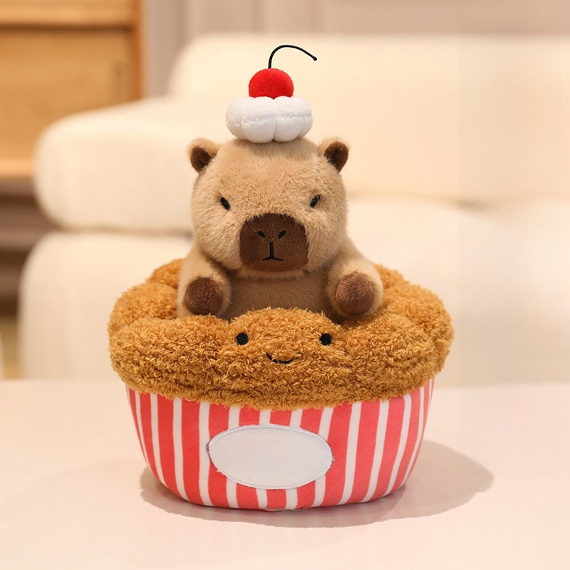 Cute Capybara Plush Toy Dessert Theme