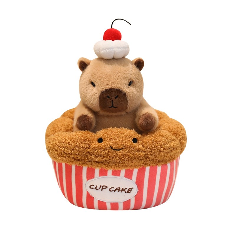 Cute Capybara Plush Toy Dessert Theme