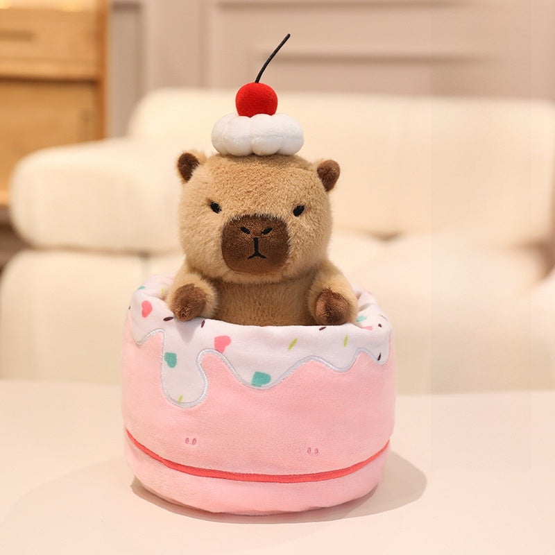 Cute Capybara Plush Toy Dessert Theme