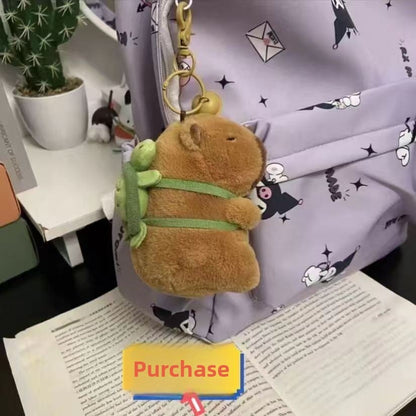 Cute Capybara Plush Toy Keychain Bag Hanging Ornament